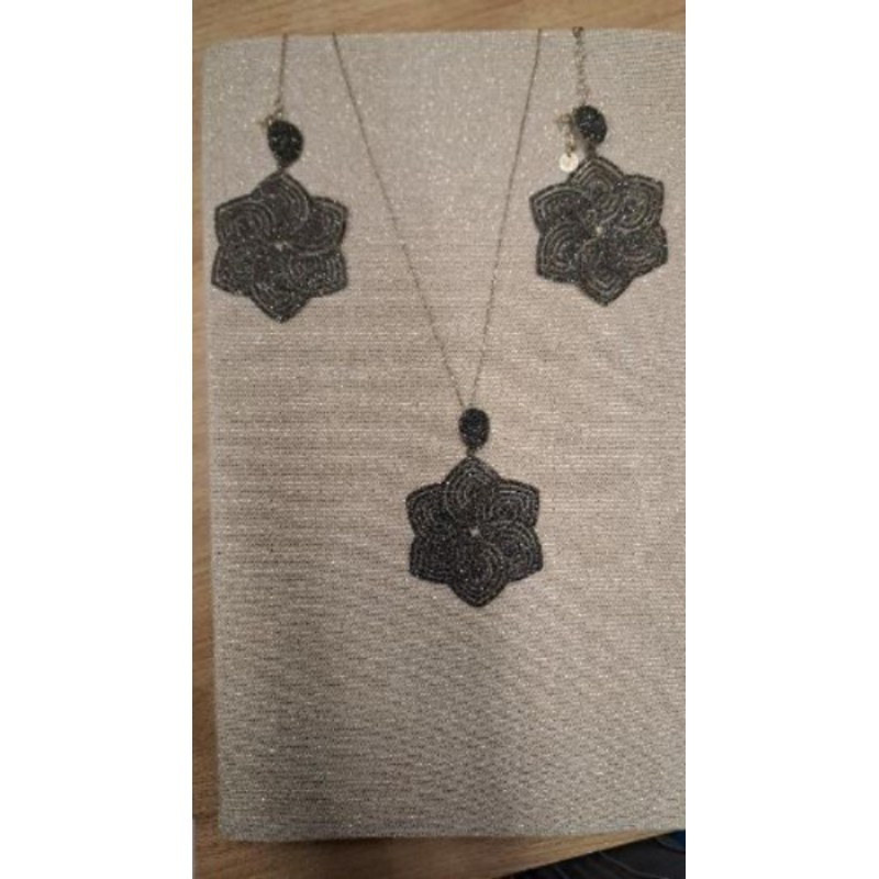 Ensemble étoiles noire argent