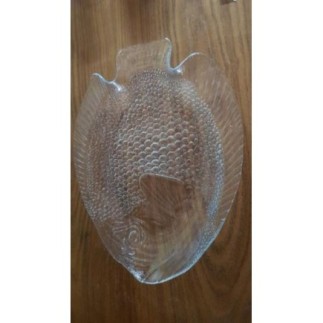 Plat forme poisson en verre. 