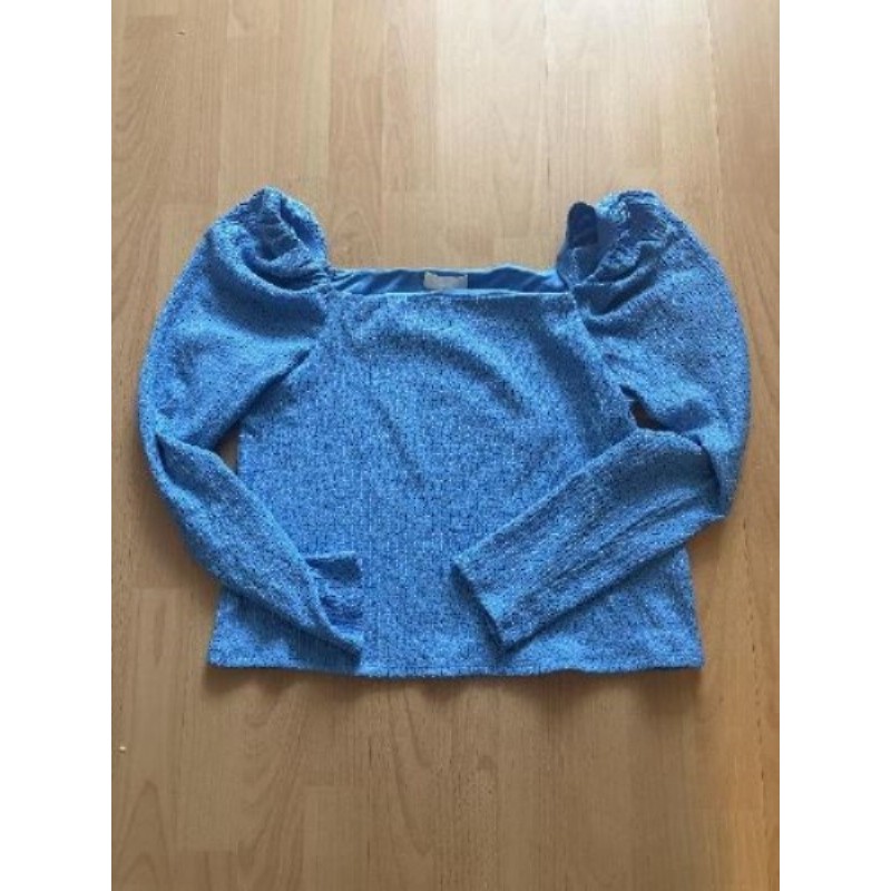 Pull bleu col bateau tombant sur les épaule H&M 40 