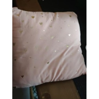 Coussin coeurs + garniture 