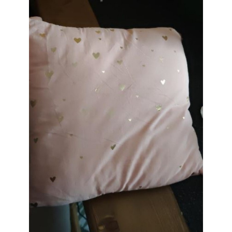 Coussin coeurs + garniture 