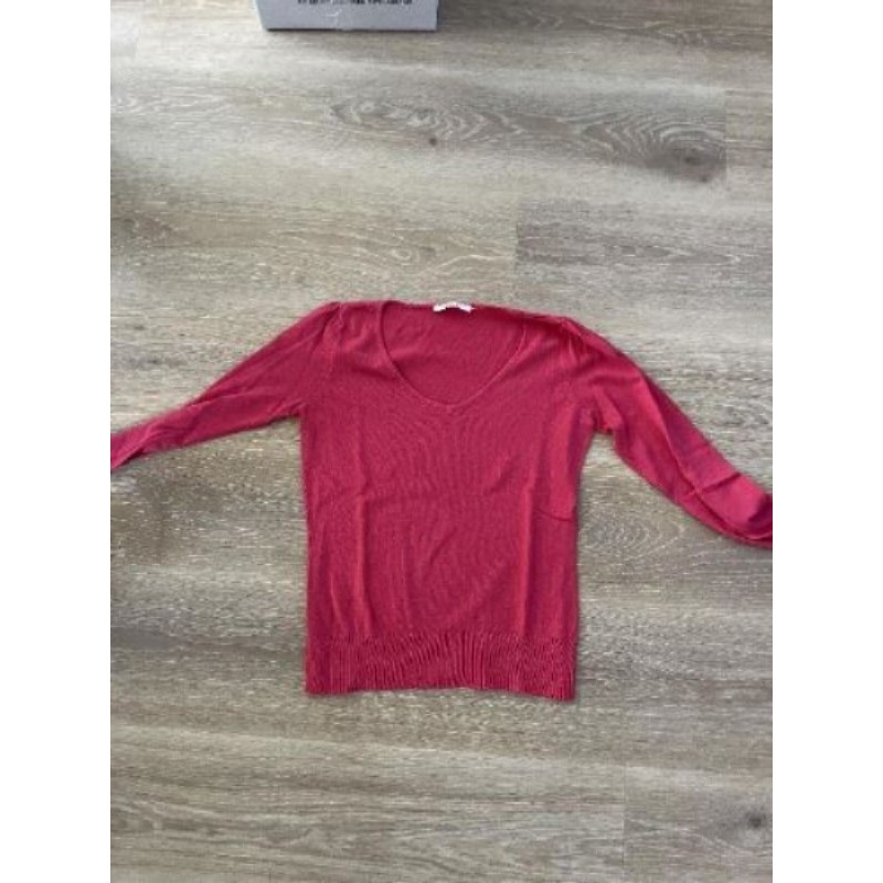 Pull Col V fuchsia camaïeu taille M