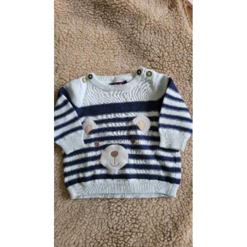 Pull marin ourson sergent major 3 mois