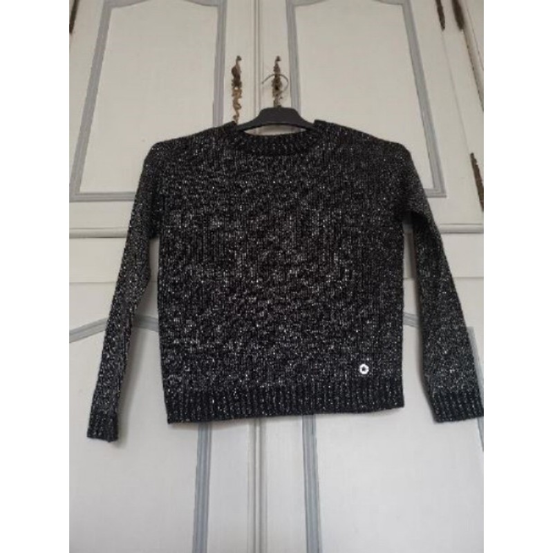 Pull noir et brillant Terranova fille Taille 8 ans