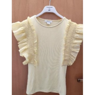 Haut New Yorker jaune à...