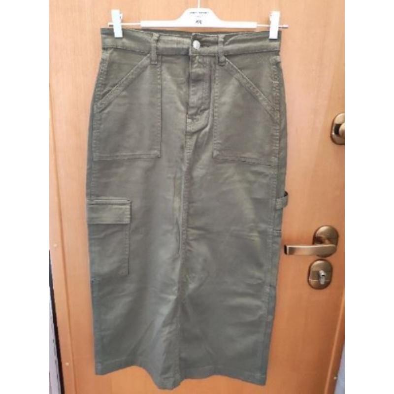 Magnifique jupe longue Liberto Kaki neuf   36 