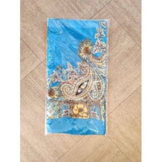 Foulard imprimé bleu  neuf 