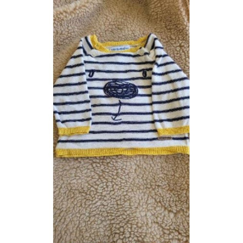 Marinière vert baudet 1mois