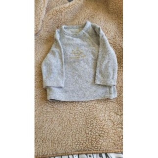 Brassière grise velours 3 mois