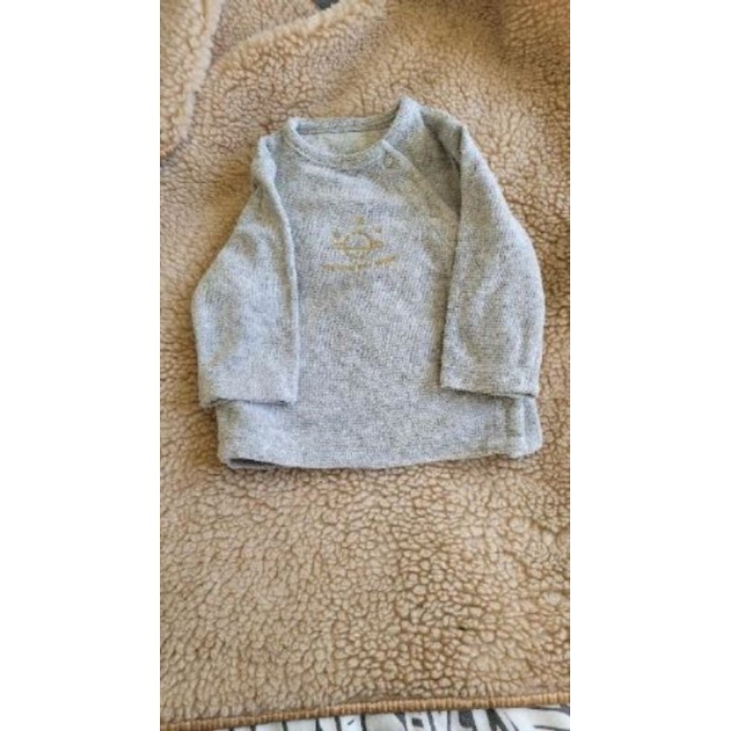 Brassière grise velours 3 mois