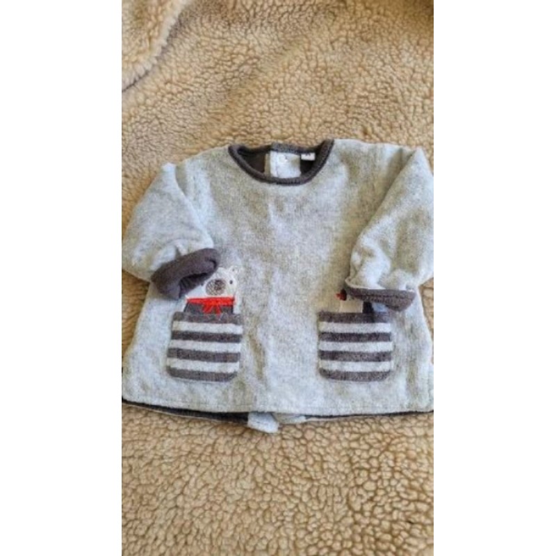 Brassière velours grise