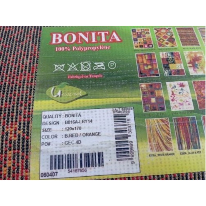 TAPIS BONITA MULTICOLOR  TAILLE 120 X 170