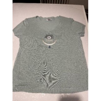 TEE SHIRT VERT LIN VISCOSE...