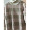 Pull rose et beige 