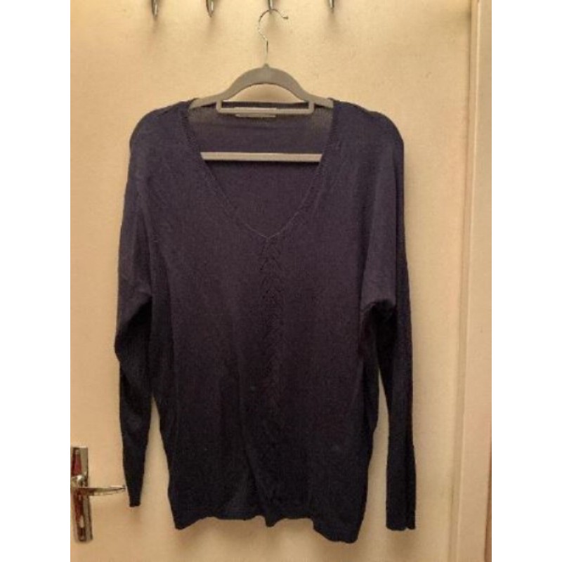 Pull promod col V bleu marine T. M