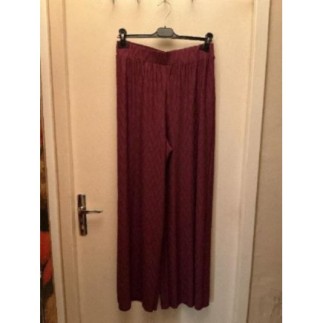 Pantalon, fluide, bordeaux T.M