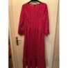 Robe rouge à pois blanc T.36