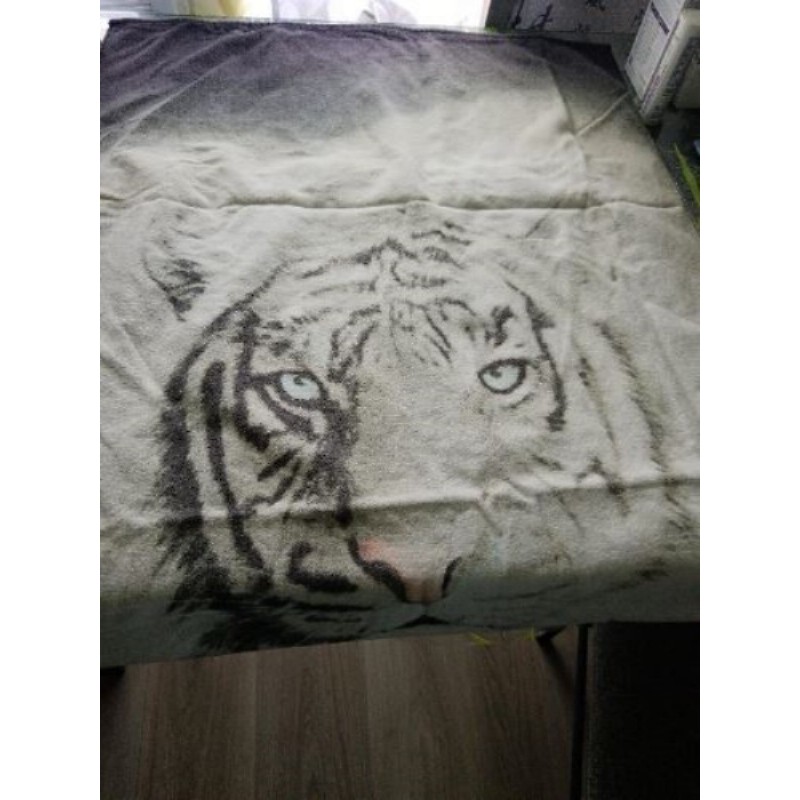 Serviette de plage tête de tigre blanc