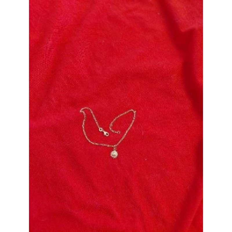 Chaîne de cheville soleil plaqué or