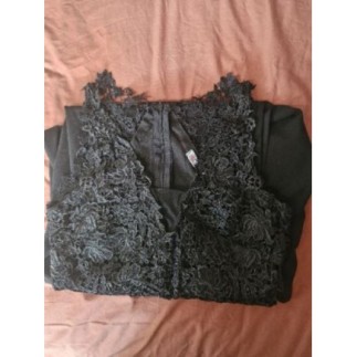 ROBE LONGUE COL.NOIR-HAUT...