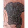 ROBE COURTE A SEQUINS-COL.NOIR-T.XS