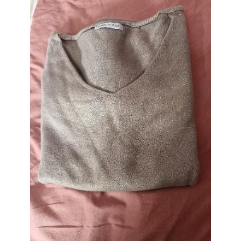 PULL MARRON "PAILLETE"-T.38/40