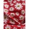 Jupe longue fendue rouge avec marguerites taille S 
