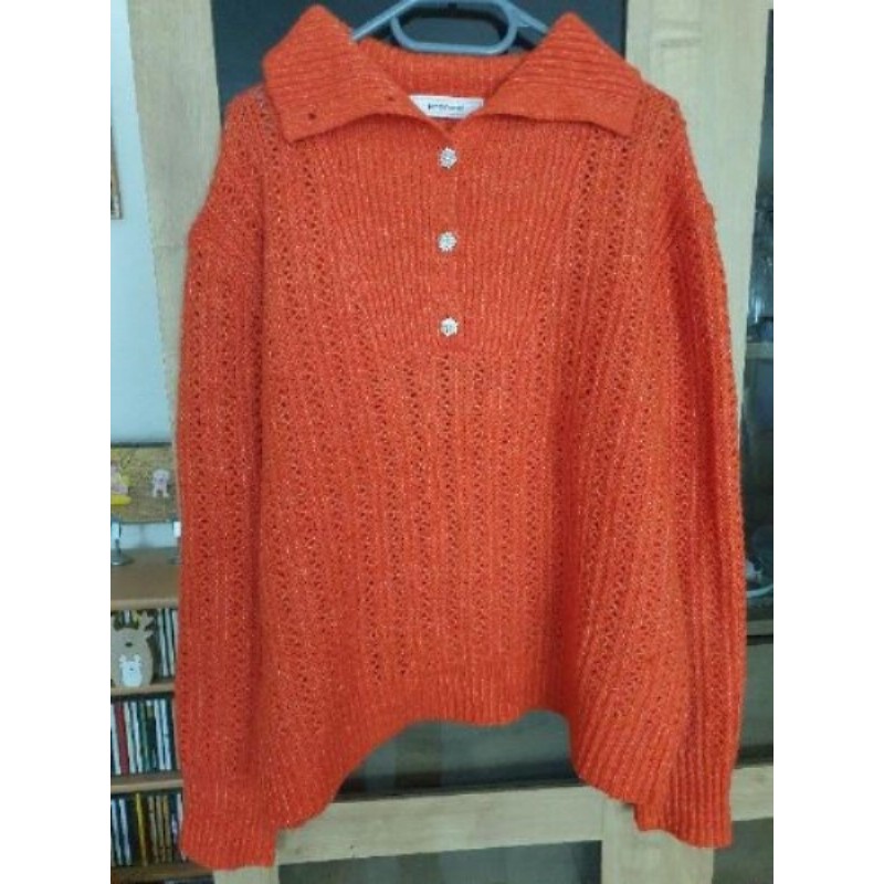 Pull-over laine orange taille 46