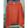 Pull-over laine orange taille 46