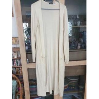 Long gilet beige taille M