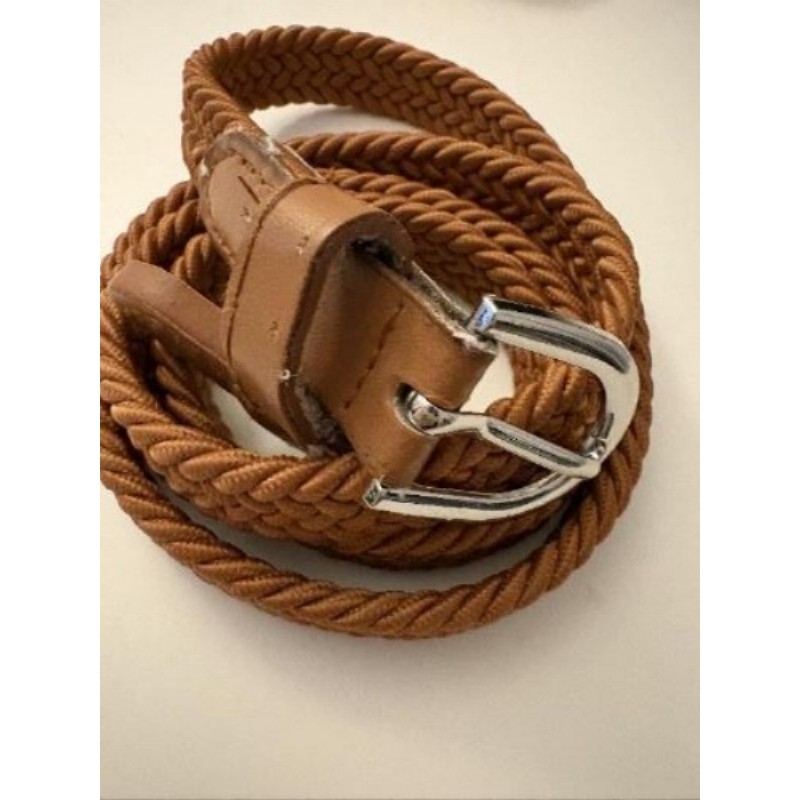 Ceinture tressée marron clair