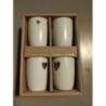Lot de 4 tasses coeur 