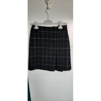 jupe à carreaux fil argenté...