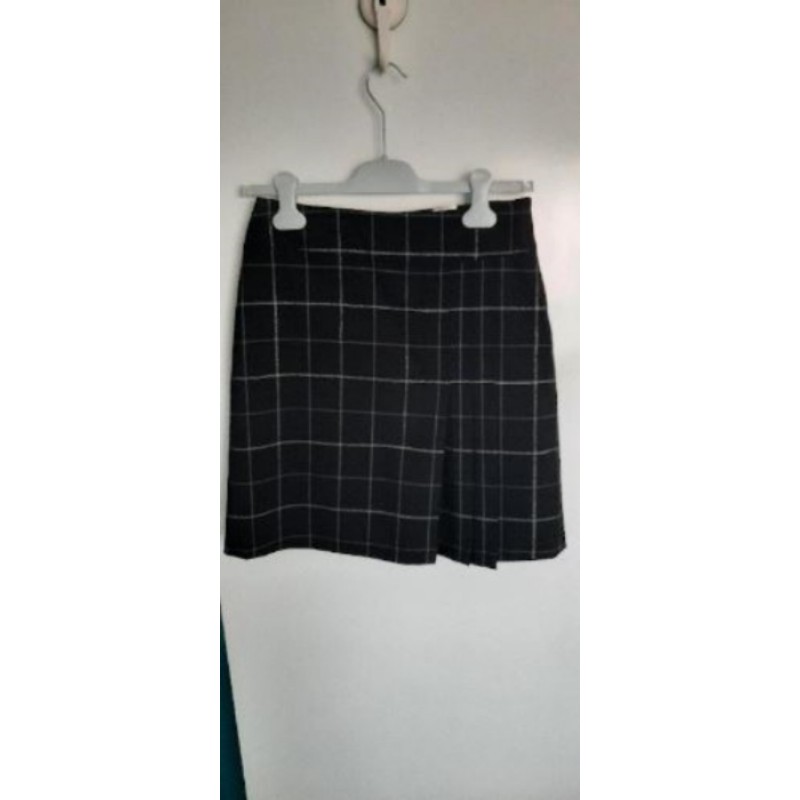 jupe à carreaux fil argenté CAROLL T38