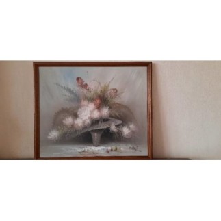 tableau panier fleuri