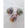 3 OEUFS PLASTIQUE GARNI PLUMES