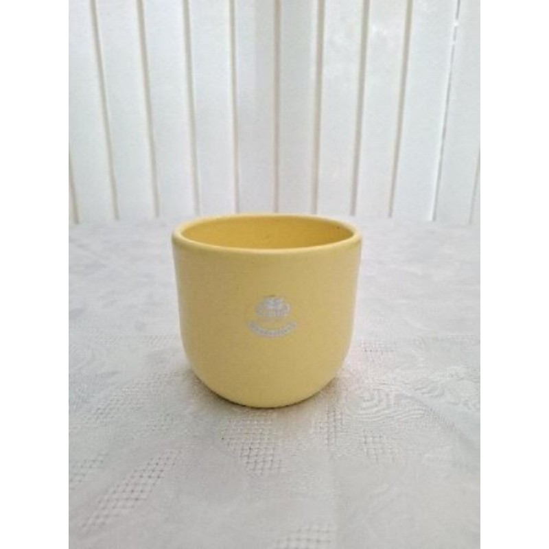 PETIT CACHE POT JAUNE H8,5 CM
