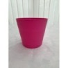 CACHE POT PLASTIQUE FUSHIA H11,5 CM