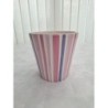 CACHE POT RAYURES ROSES H13