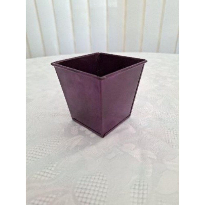 POT METAL CARRE VIOLET H8