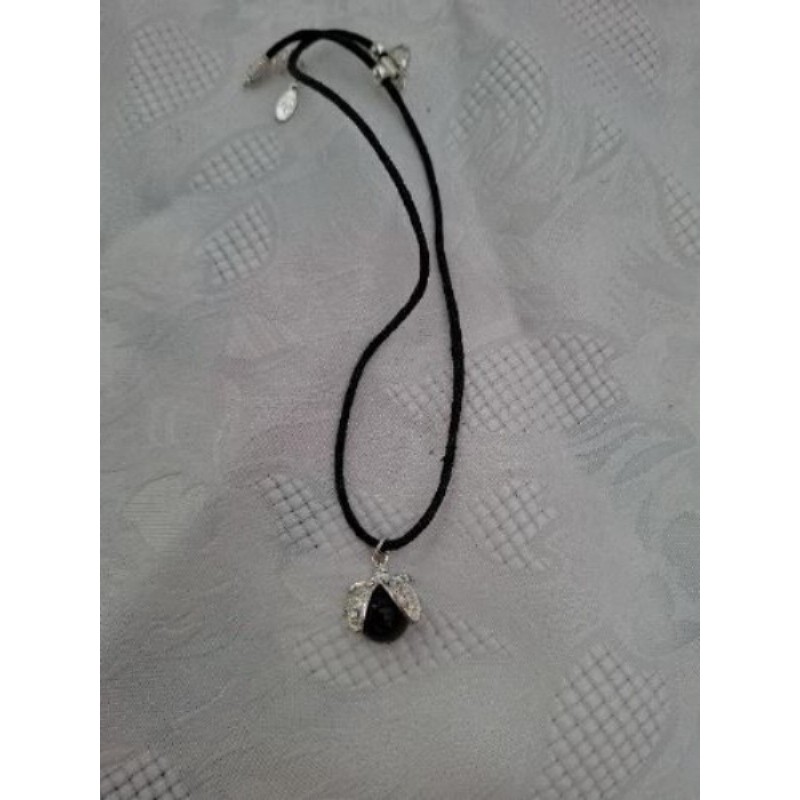 COLLIER CORDON COCCINELLE NOIR 