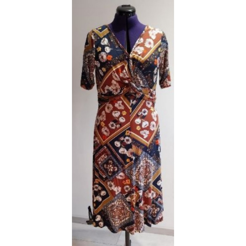 Robe été coeur croisé imprimés Bodyflirt Taille 40/42