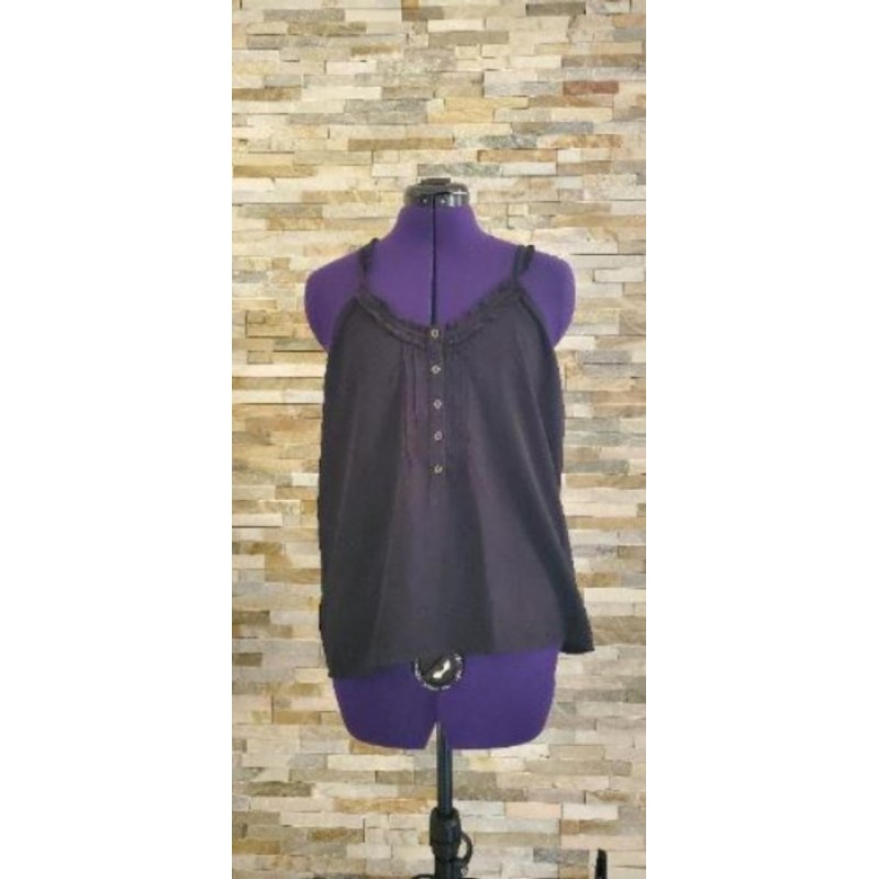 Débardeur Noir Bretelles croisées dos LA REDOUTE Taille 40