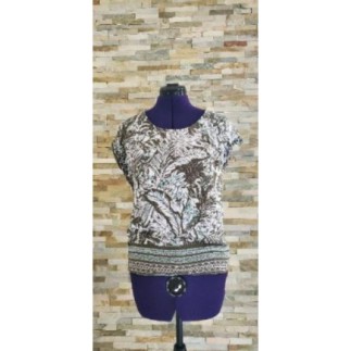 T-shirt col rond devant...