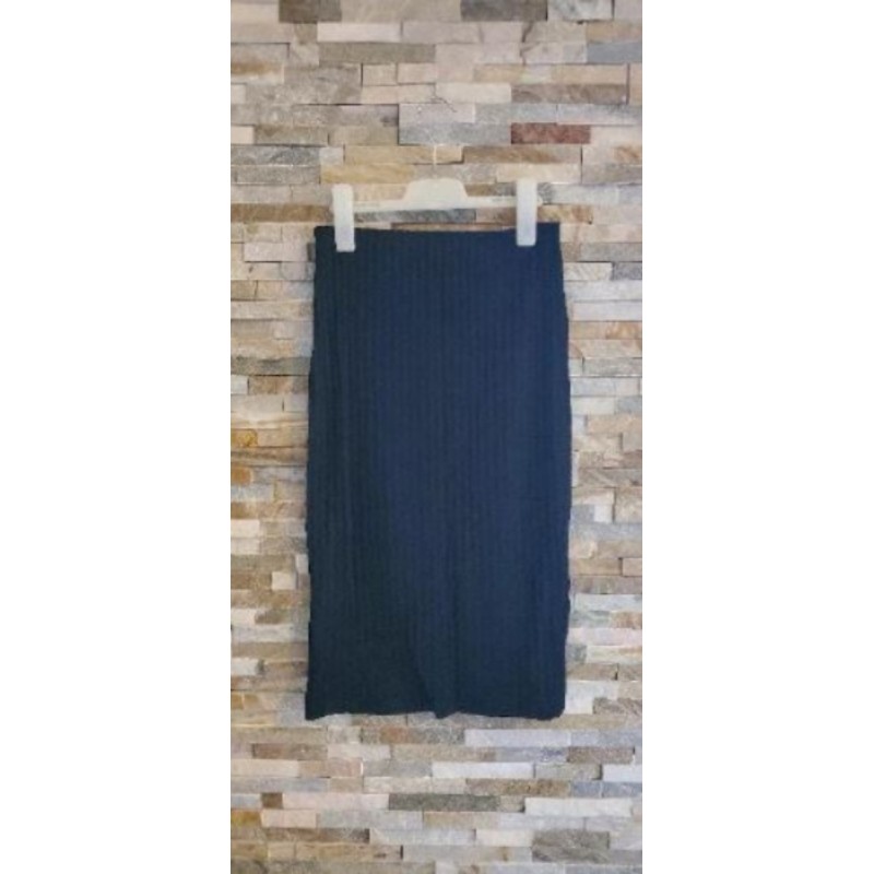 Jupe crayon moulante Noir motif verticaux CAMAIEU Taille S