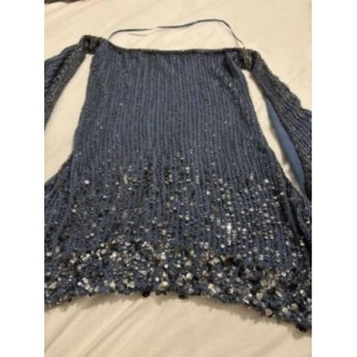 Gilet sequin bleu Zara...