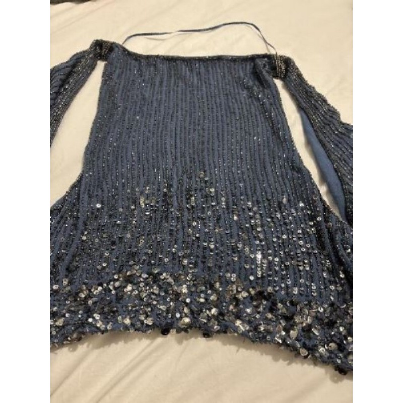 Gilet sequin bleu Zara taille M sans mache