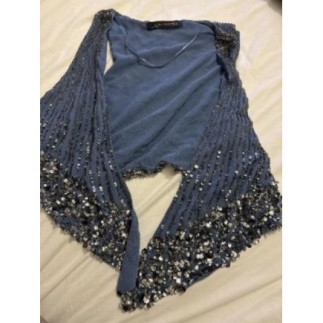 Gilet sequin bleu Zara taille M sans mache