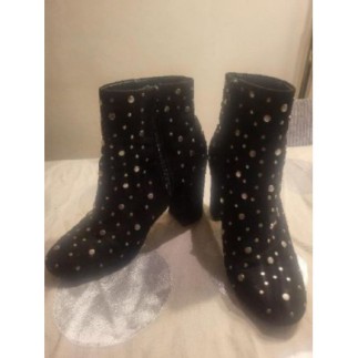 Bottine noir argenté 39