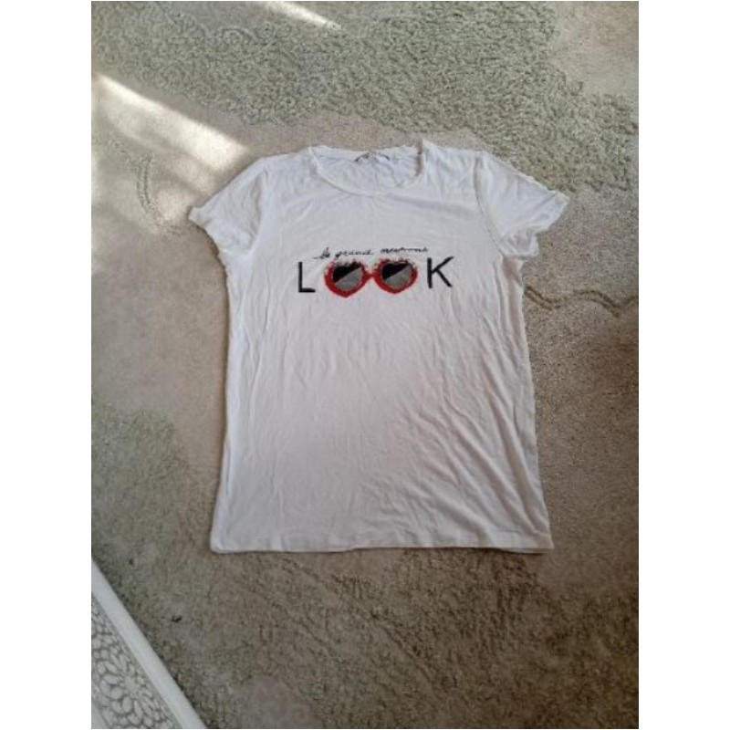 T-shirt blanc marque Naf Naf taille l